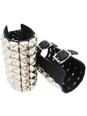 Wholesale 7 Row Pyramid Studded Leather Bracelet Wristband 