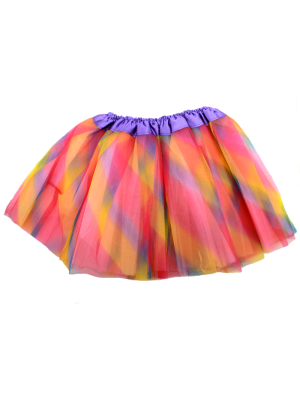 Children's Rainbow Net Tutu skirt