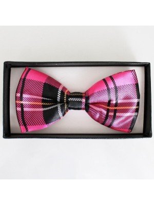 Tartan Bow Tie- Pink