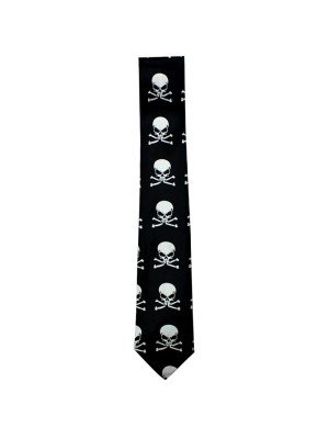 Black Skull Tie Wholesale