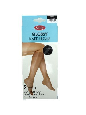 Wholesale Silky's 15 Denier Glossy Knee Highs - Black (One Size)