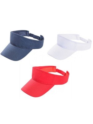 Adults Plain Visors With Velcro Adjuster - Assorted 