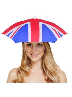Adults Union Jack Umbrella Hat