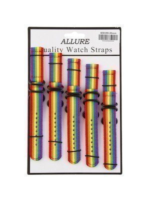 Wholesale Allure Rainbow Design Velcro Watch Straps 
