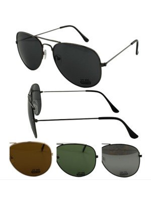 Wholesale Unisex Aviator Sunglasses - Assorted Colours 