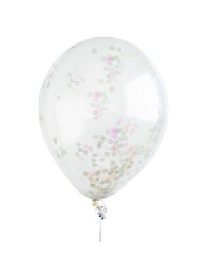 Iridescent Confetti Balloons (Pack of 5)