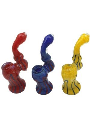 Wholesale Half Baked "Willy B" Bubbler W-Pipe - Asst. Colours (6 Inch)
