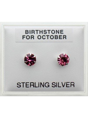 Birthstone Studs Earrings- October 5mm