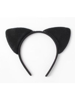 Wholesale Black Fabric Cat Ears Aliceband 