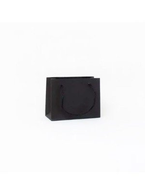 Wholesale Black Kraft Paper Gift Bag - 11x14x6cm