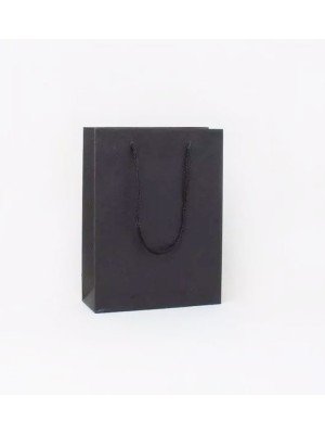Wholesale Black Kraft Paper Gift Bag - 20x15x6cm
