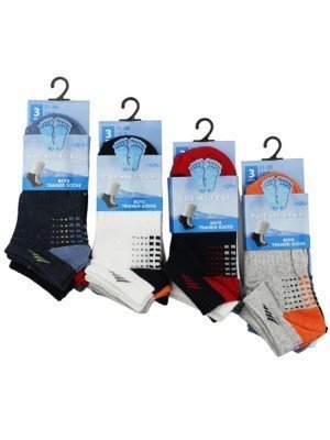 Boys Design Socks (3 Pair Socks) - Assorted Colours 12-3yr