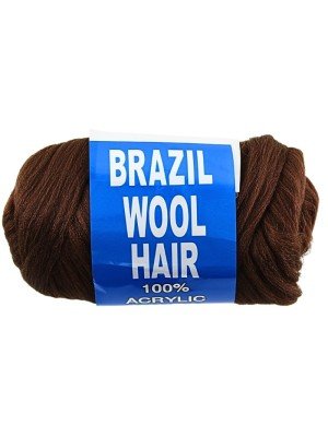 Brazil Wool Hair 100% Acrylic Hand & Machine Knitting Yarn - Brown