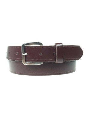 Men's Leather Belts 1.25" Wide - Burgundy (Large)