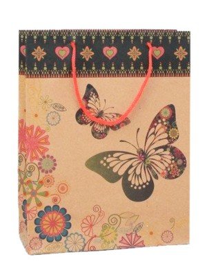 Wholesale Butterfly & Floral Print Gift Bag 