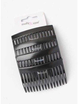 Wholesale Card of 4 Black Side Combs 
