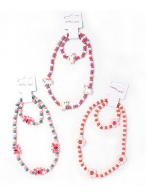 Children's Beaded Necklace & Bracelet Set - Assorted 