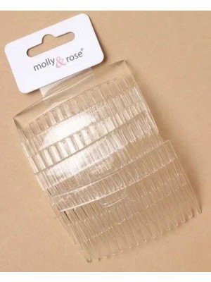 Wholesale Card of 4 Clear combs - 7cm
