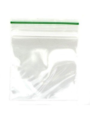 Wholesale Grip Seal Plain Green Strip Resealable Bags (35x35mm)