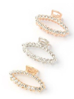 Crystal Open Style Oval Clamp - Assorted Colours 
