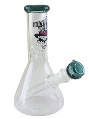 Dr. Death 'Teenage Riot' Glass Waterpipe W/Teal Accents