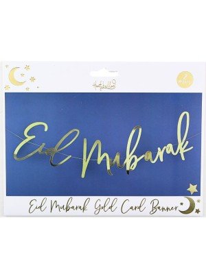 Eid Mubarak Gold Foil Banner - 2m 