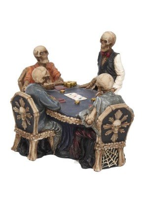 End Game Skeleton Poker Game Figurine - 16cm
