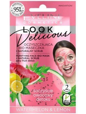Wholesale Eveline Look Delicious Face Mask + Scrub 10ml - Watermelon & Lemon 