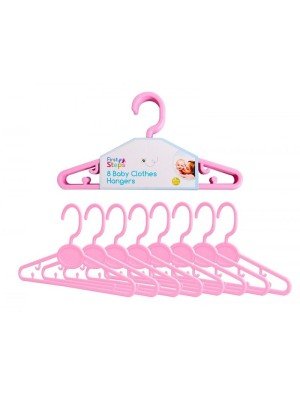 First Steps Baby Clothes Hangers 8 Pack - White