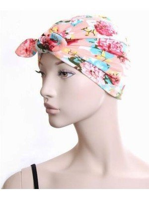Rose Floral Printed Soft Fabric Head Turban - Assorted 