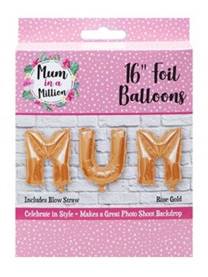 MUM Foil Balloons - 16" (Rose Gold)