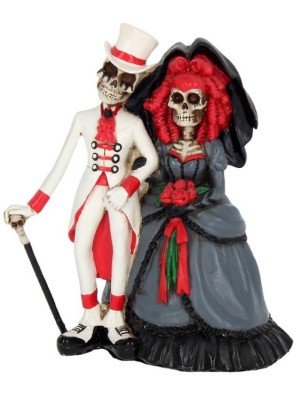 Forever By Your Side Skeleton Wedding Figurine - 14cm