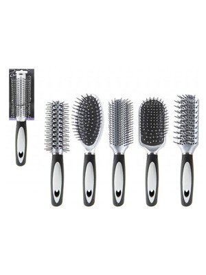 Glamour Studio Silver Hair Brushes - Assorted Designs 