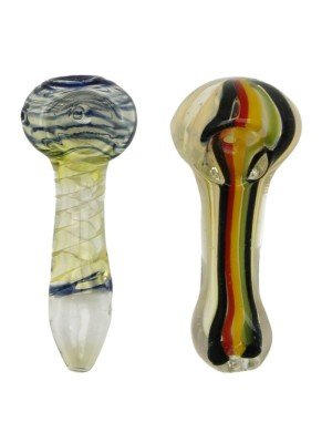 Wholesale Glass Spoon Hand Pipe - Assorted (3.5 Inch)
