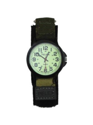 Wholesale Pelex Men's Classic Glow In The Dark Velcro Strap Watch - Camo/Black 