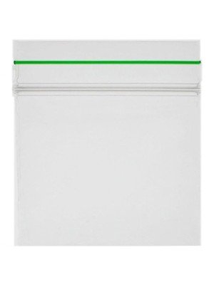 Wholesale Grip Seal Plain Green Strip Resealable Bags (65 x 65mm)