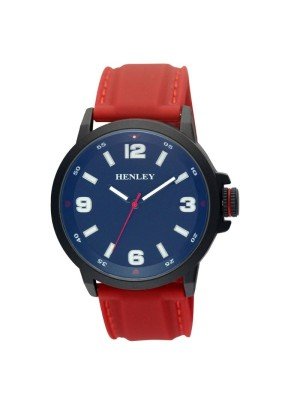 Wholesale Men's Henley Blue Laser Lens Sports Watch- Black/Red