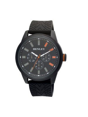 Wholesale Men's Henley Silicon Sports Watch- Black