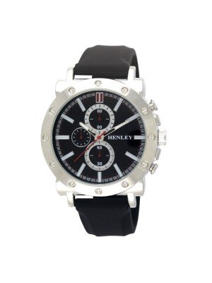 Wholesale Men's Henley Polished Sports Silicon Watch- Grey