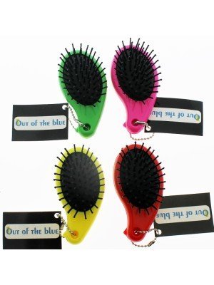 Hair Brush with Mirror-Assorted Colours