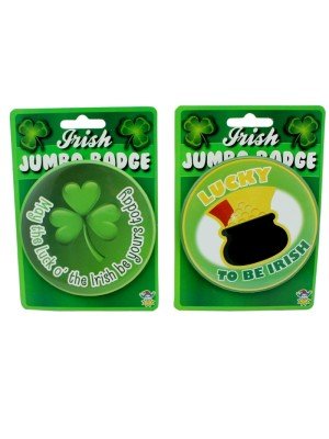 Wholesale Jumbo Irish Pin Badge - 10cm
