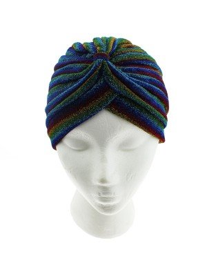 Jersey Turban Hat - Glitter Rainbow