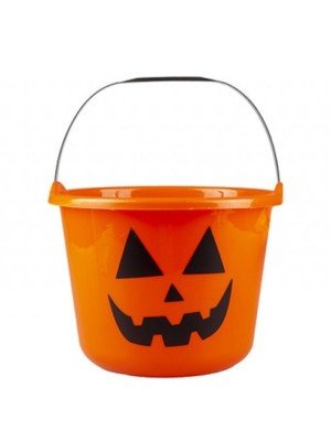 Jumbo Halloween Orange Candy Bucket 