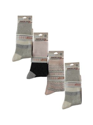 Wholesale Ladies Comfort Socks (2 Pair Pack) - Asst.