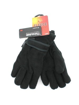 Wholesale Ladies' Thinsulate Fleece Gloves - Black