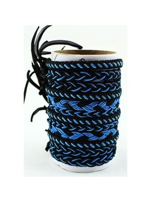 Leather Bracelets Black & Blue Design - Assorted (12 Pieces)