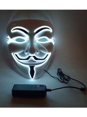 LED Vendetta Mask - White 