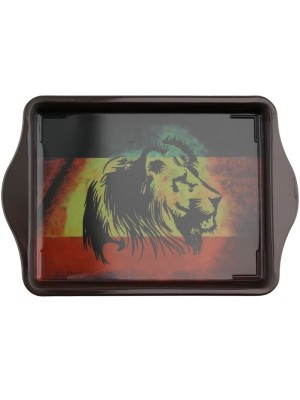 Wholesale Mini Rectangular "Lion Design" Metal R-Tray With Handle
