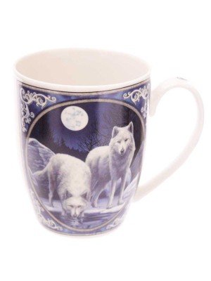 Wholesale Lisa Parker Winter Warrior Wolf Porcelain Mug