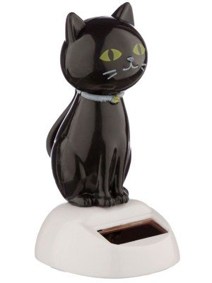 Lucky Black Cat Solar Pal - 10cm 